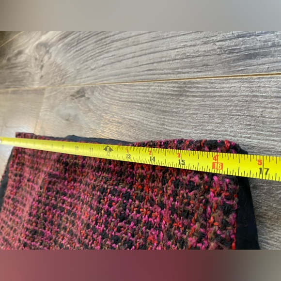 Dalia Collection pink, red and black tweed mini skirt - Picture 7 of 7